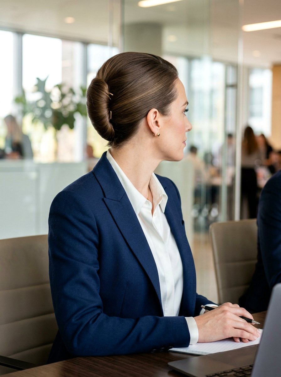 Sleek French Twist - 20 sleek hairstyle for office meeting - 20 sleek hairstyle for office meeting