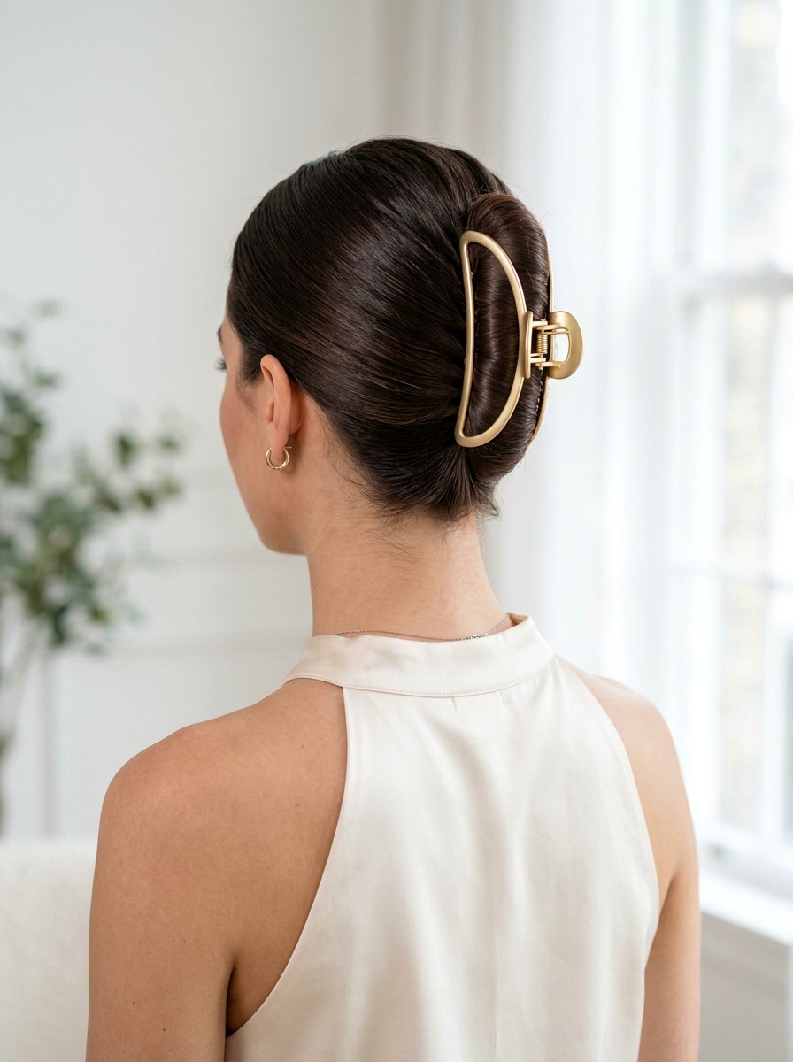 Sleek French Twist Updo - 20 y2k claw clip updo - 20 y2k claw clip updo