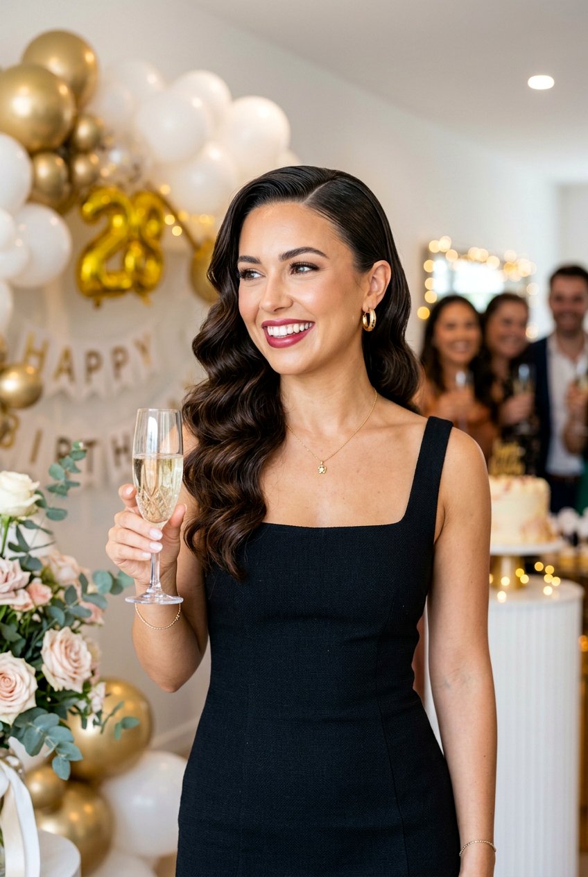 Sleek Front Hollywood Waves Birthday - 20 birthday hairstyle with hollywood waves - 20 birthday hairstyle with hollywood waves