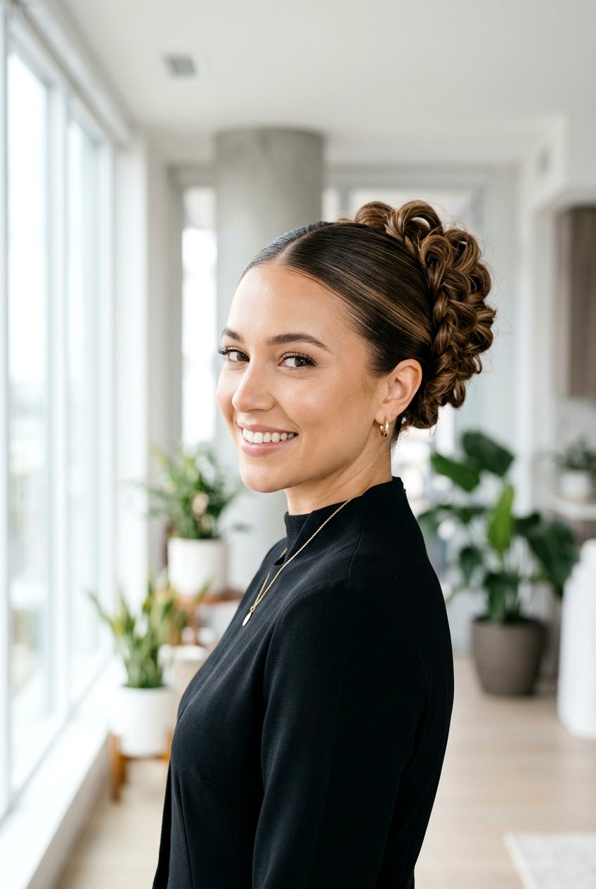 Sleek Front Textured Back Updo - 20 textured updo hairstyles - 20 textured updo hairstyles