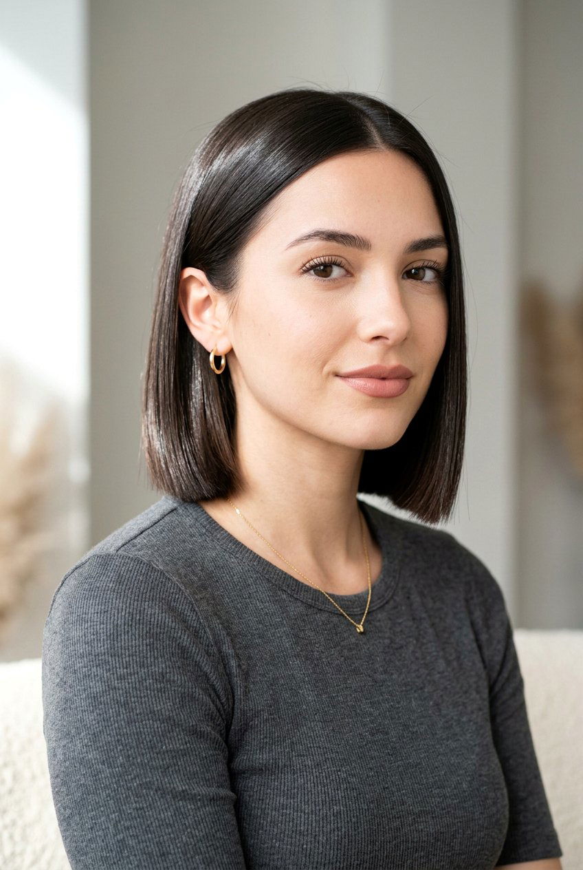 Sleek Glass Hair Blunt Bob For Fine Hair - 20 blunt straight bob for fine hair - 20 blunt straight bob for fine hair