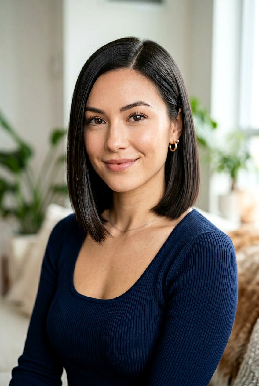 Sleek Glass Hair Bob For Heart Shaped Face - 20 glass hair bob - 20 glass hair bob