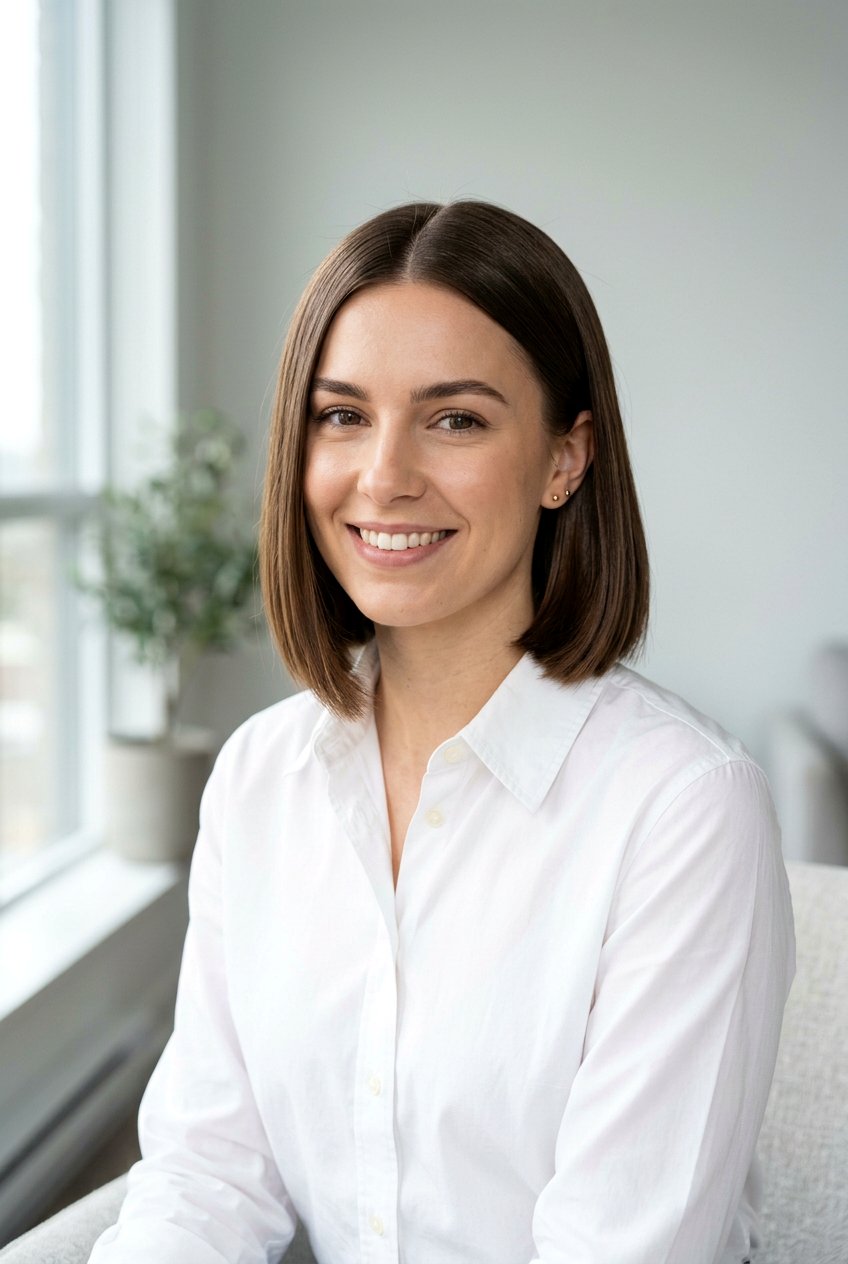 Sleek Glass Hair Bob For Oval Face - 20 glass hair bob - 20 glass hair bob