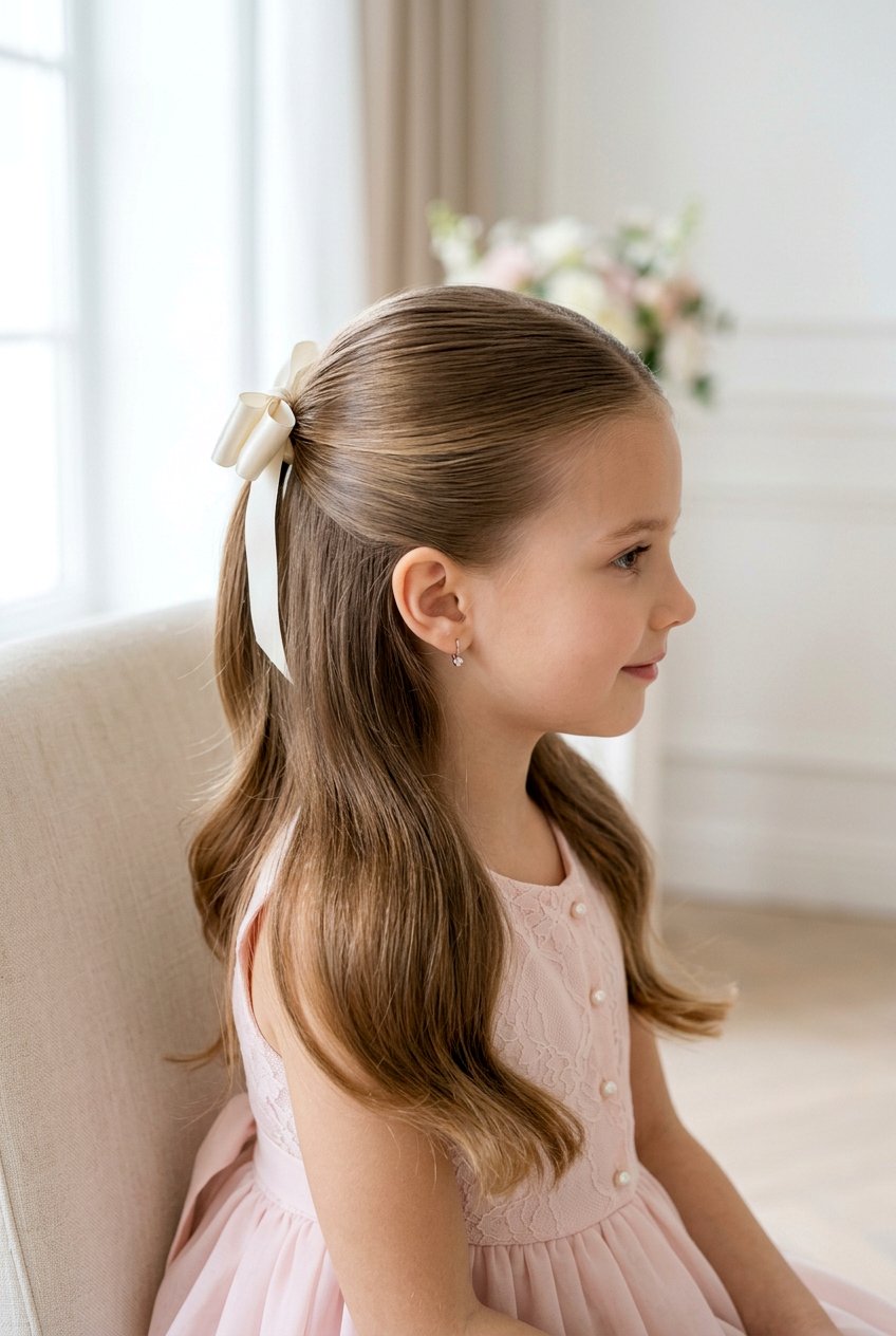 Sleek Half Up Ponytail - 20 half up ponytail for little girls - 20 half up ponytail for little girls