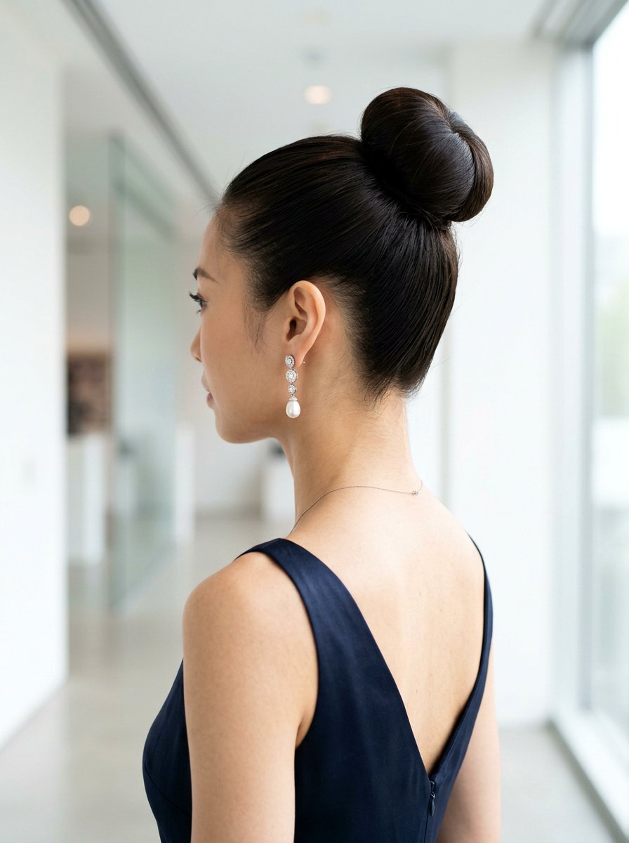 Sleek High Bun For Petite Frame - 20 hairstyle to flatter petite features - 20 hairstyle to flatter petite features
