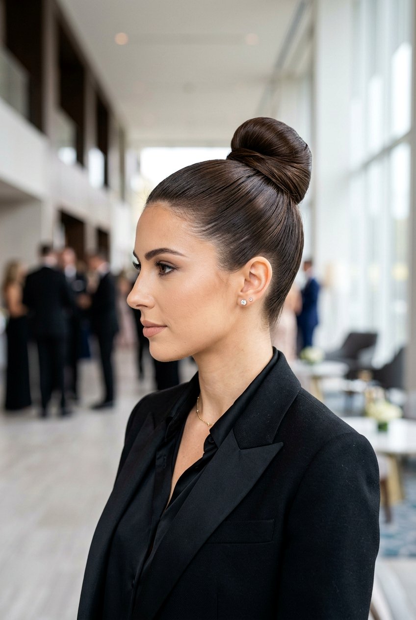 Sleek High Bun Updo - 20 formal festive updo - 20 formal festive updo
