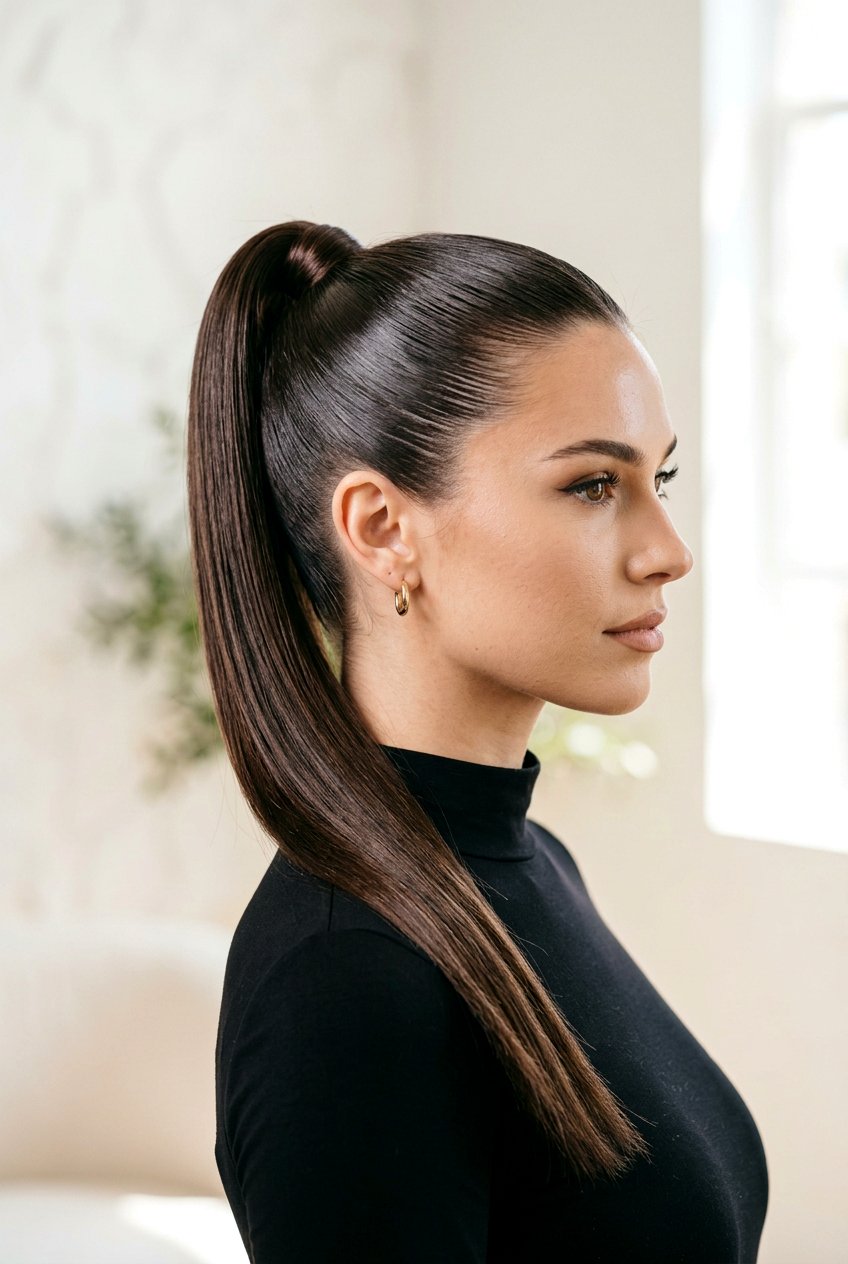 Sleek High Ponytail - 20 formal updo hairstyles - 20 formal updo hairstyles