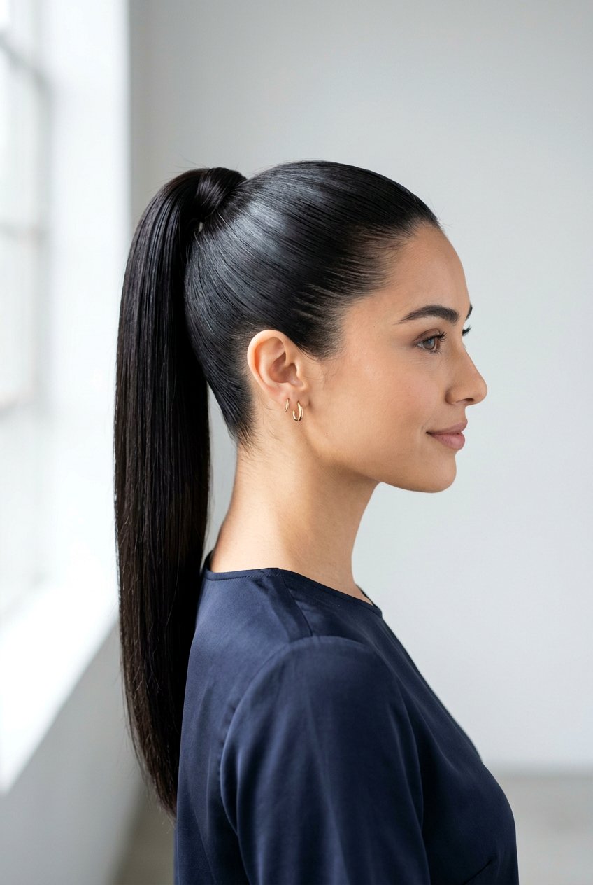 Sleek High Ponytail - 20 high ponytail hairstyles - 20 high ponytail hairstyles