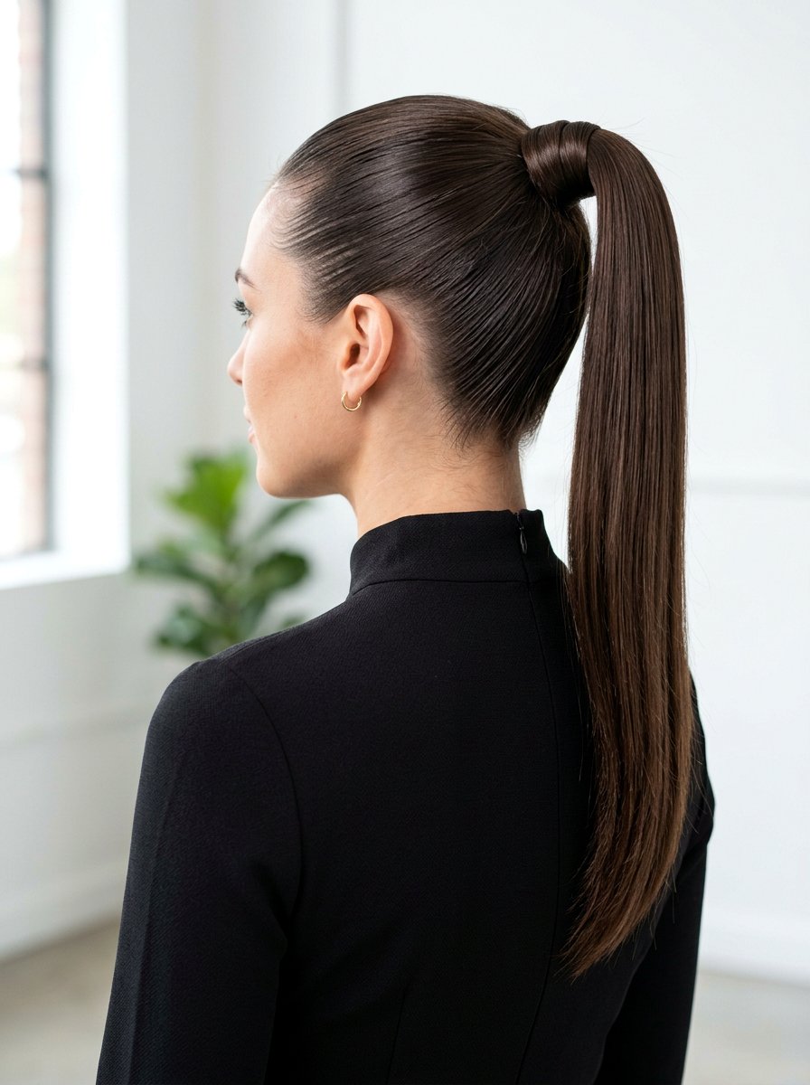 Sleek High Ponytail - 20 glamorous prom hairstyle ideas - 20 glamorous prom hairstyle ideas