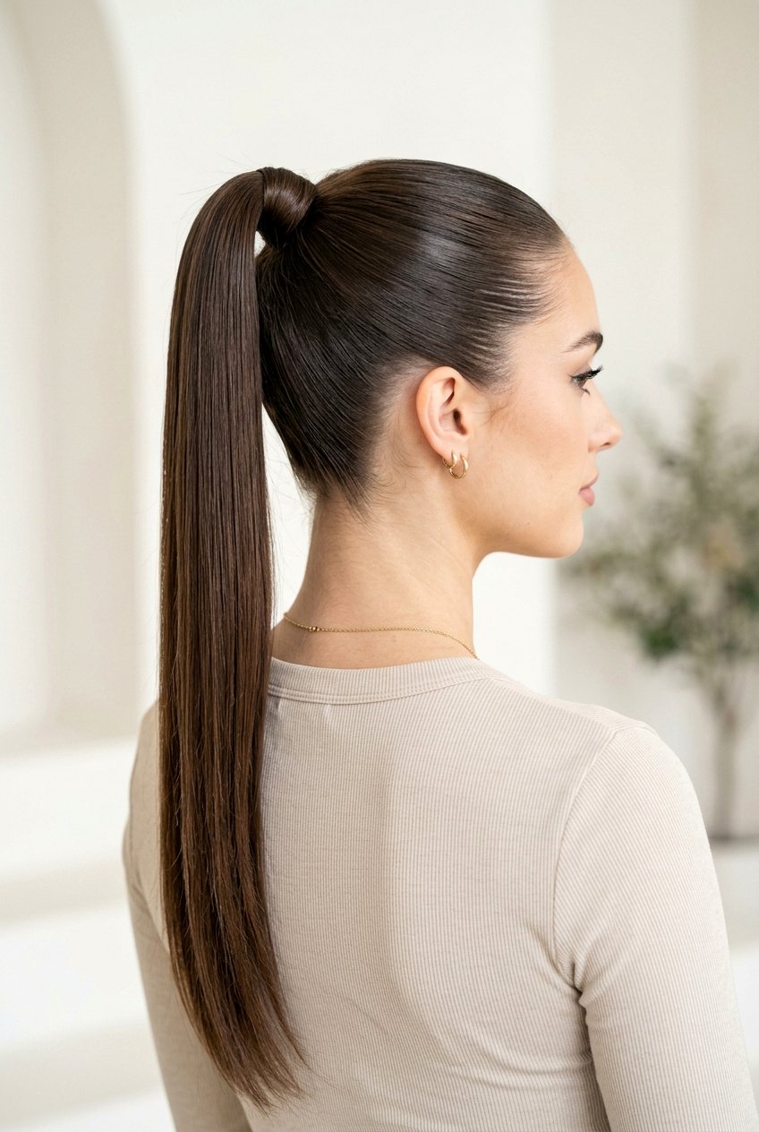 Sleek High Ponytail For Frizzy Hair - 20 frizz free ponytail hairstyles - 20 frizz free ponytail hairstyles