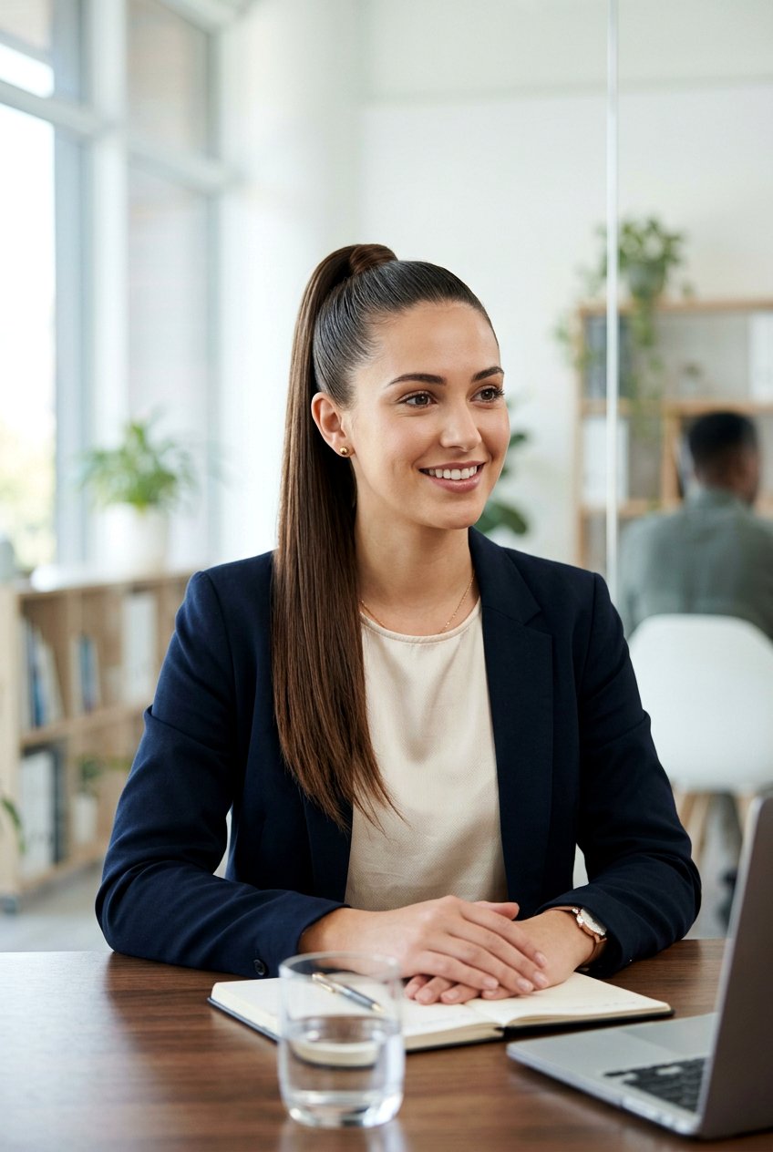 Sleek High Ponytail For Interview - 20 interview ponytail hairstyle - 20 interview ponytail hairstyle