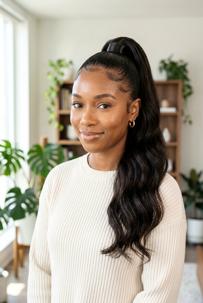 Sleek High Ponytail With Soft Edges Extensions - 20 sleek high ponytail with extensions - 20 sleek high ponytail with extensions