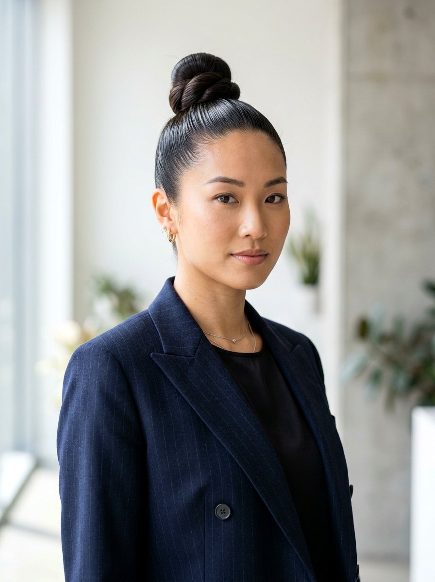 Sleek High Top Knot - 20 rainy day bun hairstyle - 20 rainy day bun hairstyle