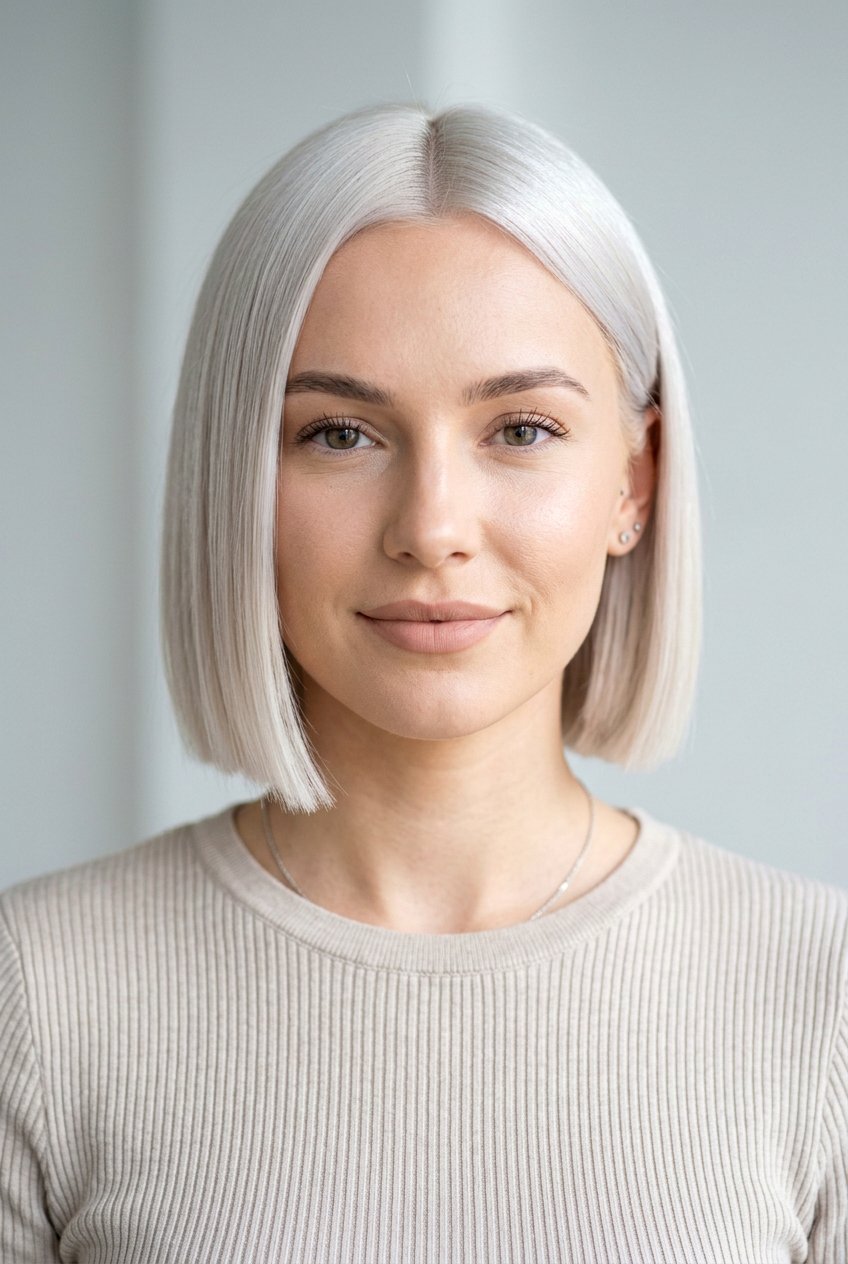 Sleek Icy Platinum Blunt Bob - 20 icy platinum bob - 20 icy platinum bob