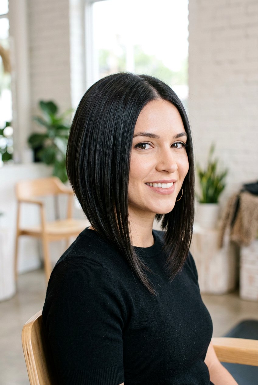 Sleek Inverted Bob - 20 easy short hairstyles for busy women - 20 easy short hairstyles for busy women