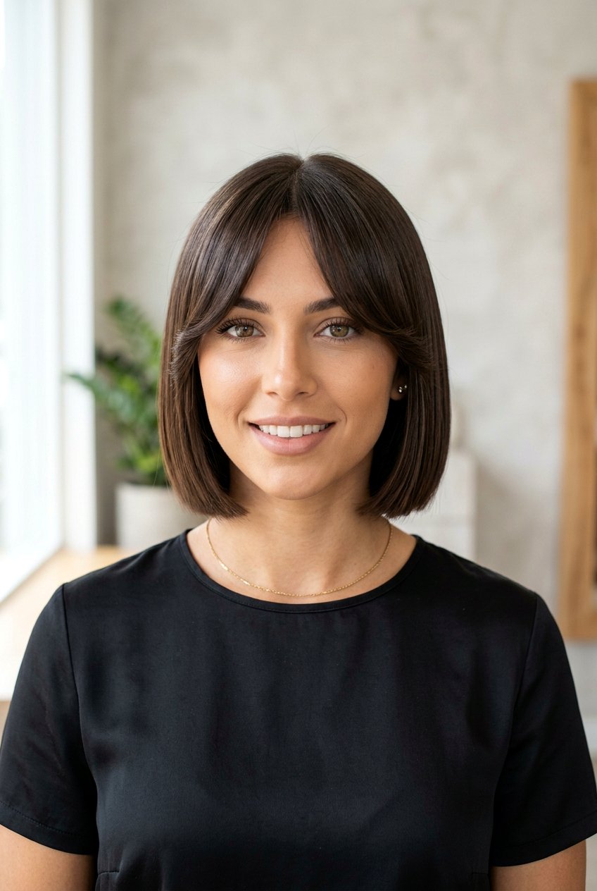 Sleek Italian Bob With Curtain Bangs - 20 italian bob with curtain bangs - 20 italian bob with curtain bangs