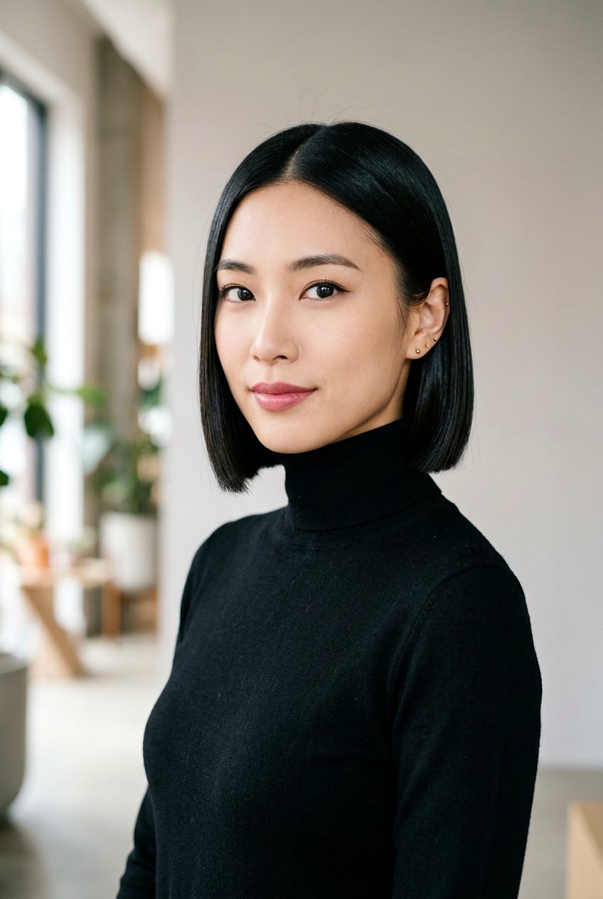 Sleek Japanese Bob - 20 low maintenance bob for moms - 20 low maintenance bob for moms