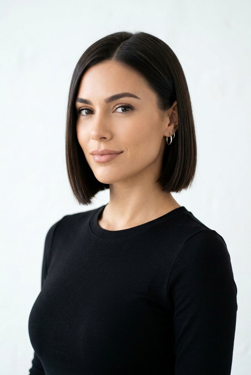 Sleek Jaw Length French Bob - 20 jaw length french bob - 20 jaw length french bob