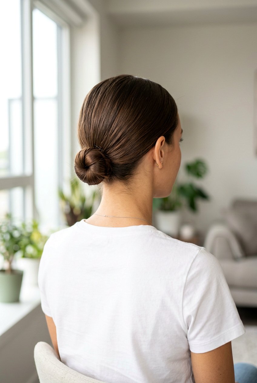 Sleek Knot Bun For Short Hair - 20 sleek knot bun hairstyle - 20 sleek knot bun hairstyle