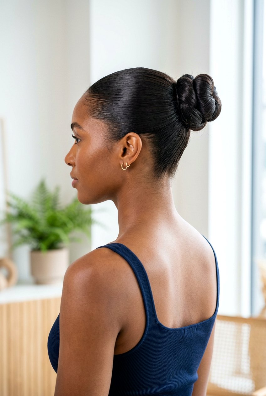 Sleek Knot Bun For Thick Hair - 20 sleek knot bun hairstyle - 20 sleek knot bun hairstyle