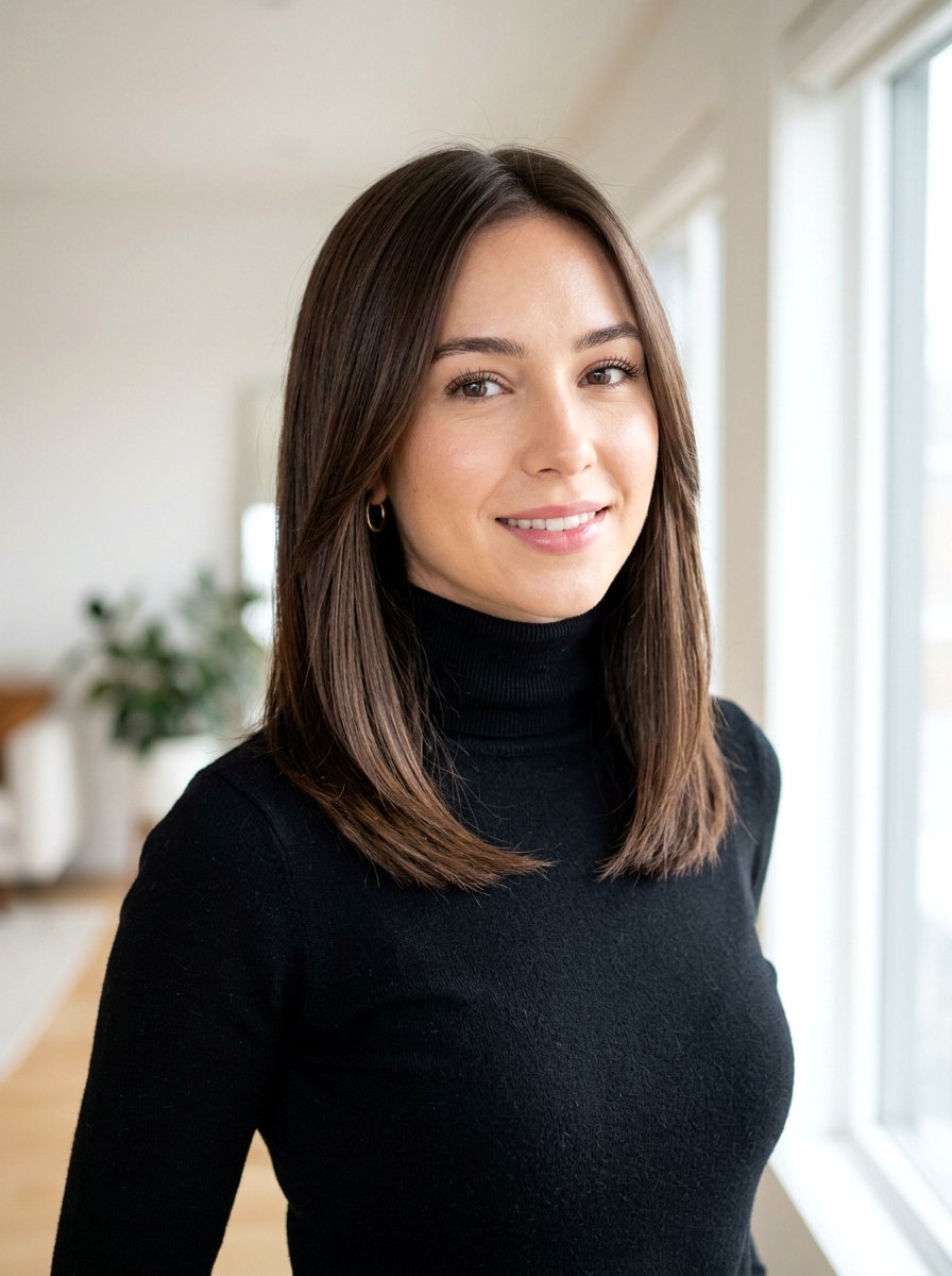 Sleek Layered Collarbone Cut - 20 glossy layered shoulder length haircut - 20 glossy layered shoulder length haircut