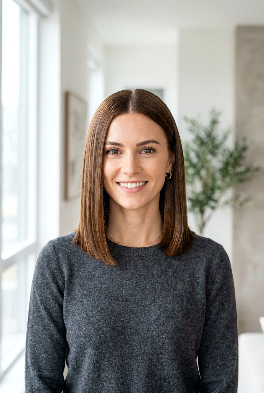 Sleek Lob Long Bob - 20 minimalist haircuts for women - 20 minimalist haircuts for women