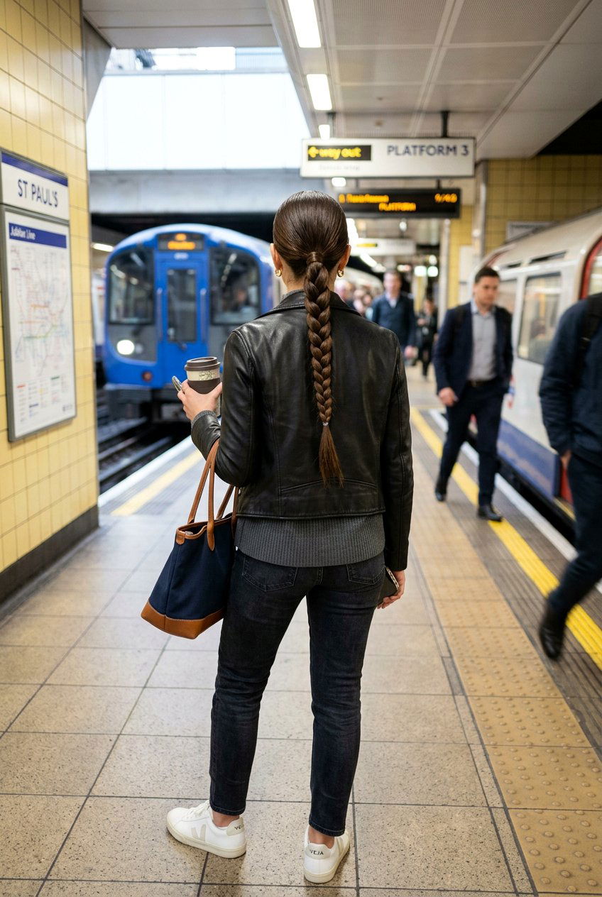 Sleek Low Braided Ponytail For Transit Days - 20 travel friendly hairstyles - 20 travel friendly hairstyles