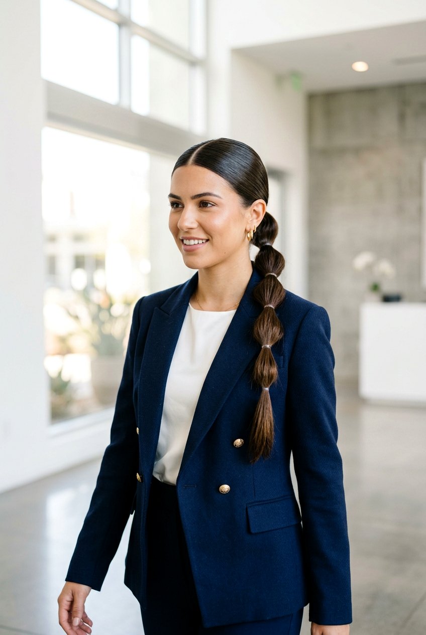 Sleek Low Bubble Ponytail For Long Hair - 20 bubble ponytail for long hair - 20 bubble ponytail for long hair