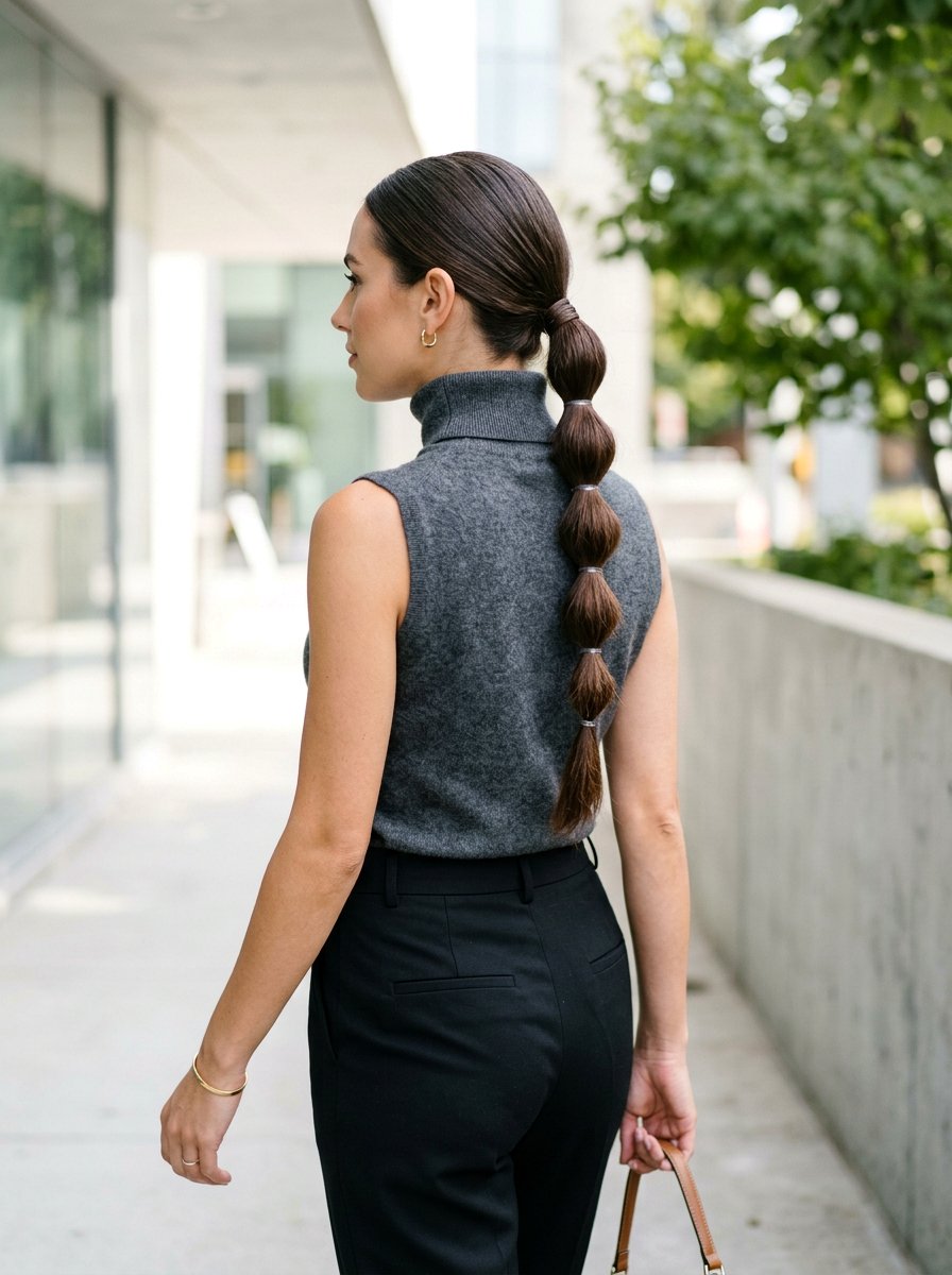 Sleek Low Bubble Ponytail - 20 sleek hairstyle with low ponytail - 20 sleek hairstyle with low ponytail