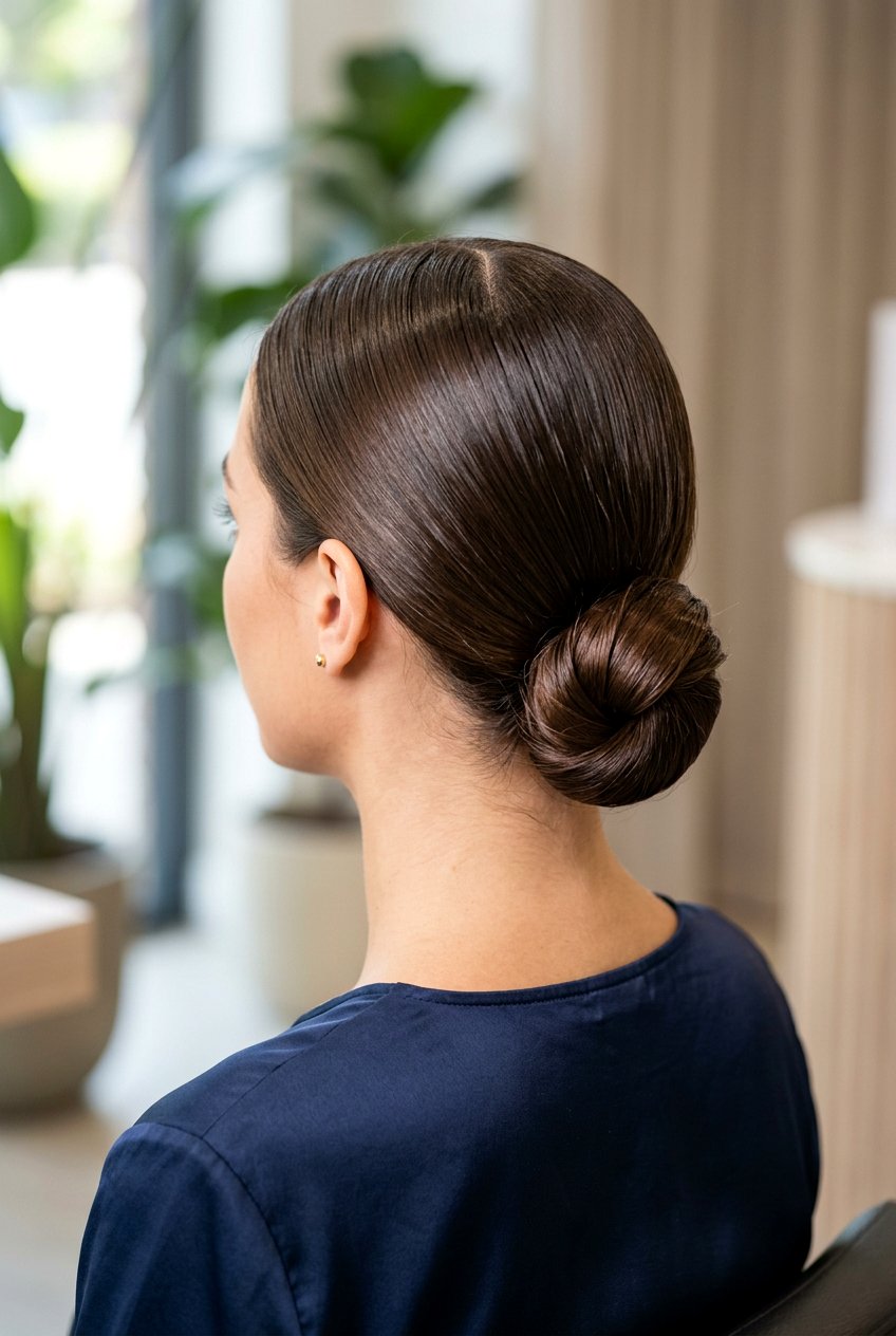 Sleek Low Bun - 20 homecoming hairstyles - 20 homecoming hairstyles