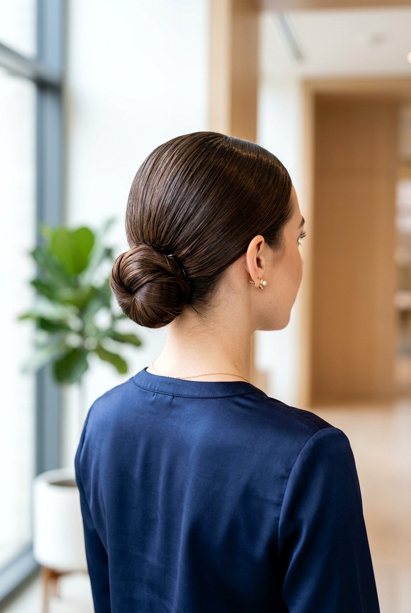 Sleek Low Bun - 20 best graduation hairstyle ideas - 20 best graduation hairstyle ideas