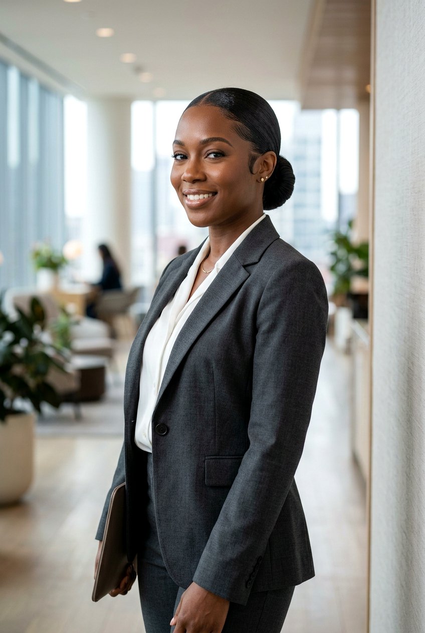 Sleek Low Bun - 20 black women mature hairstyle ideas - 20 black women mature hairstyle ideas