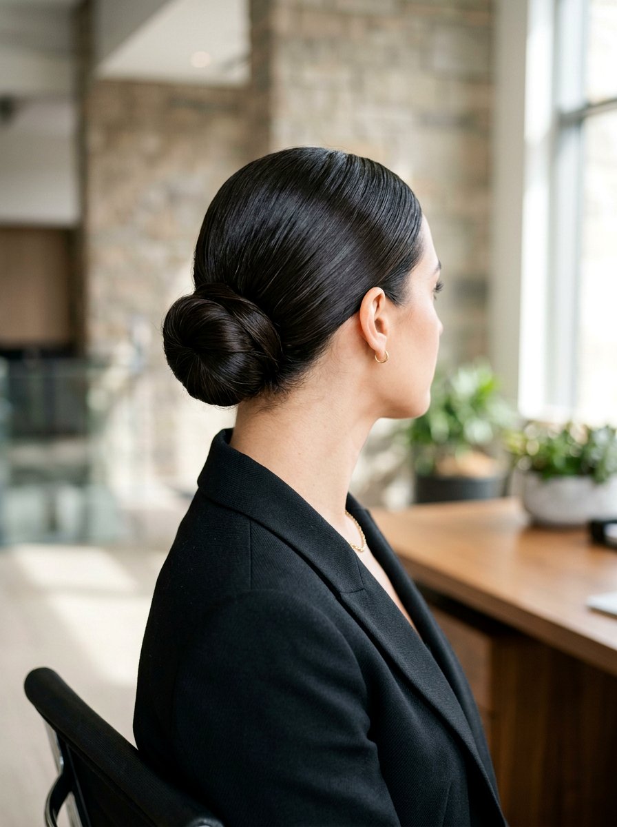 Sleek Low Bun - 20 classy low bun hairstyle ideas - 20 classy low bun hairstyle ideas