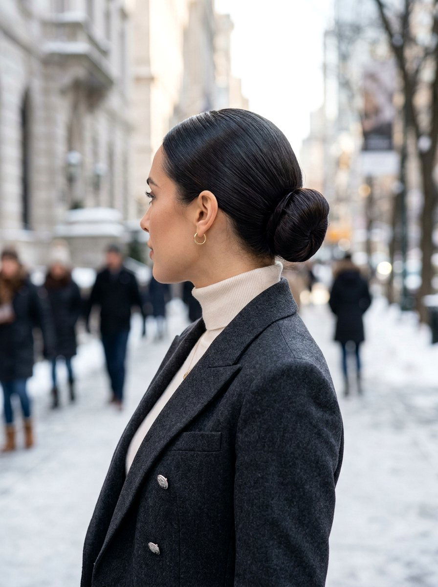 Sleek Low Bun - 20 easy low bun styling ideas - 20 easy low bun styling ideas