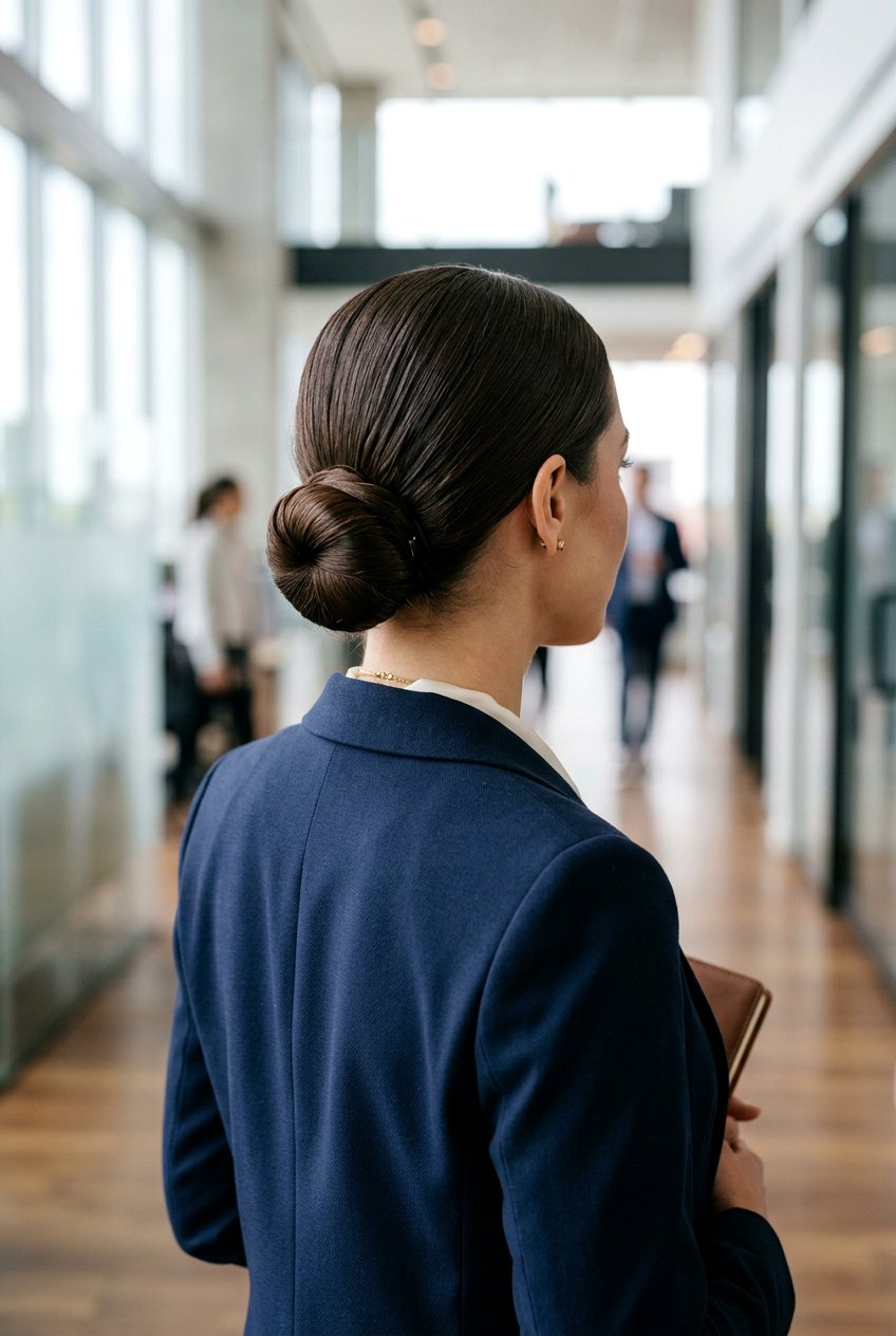 Sleek Low Bun - 20 low bun for corporate women - 20 low bun for corporate women