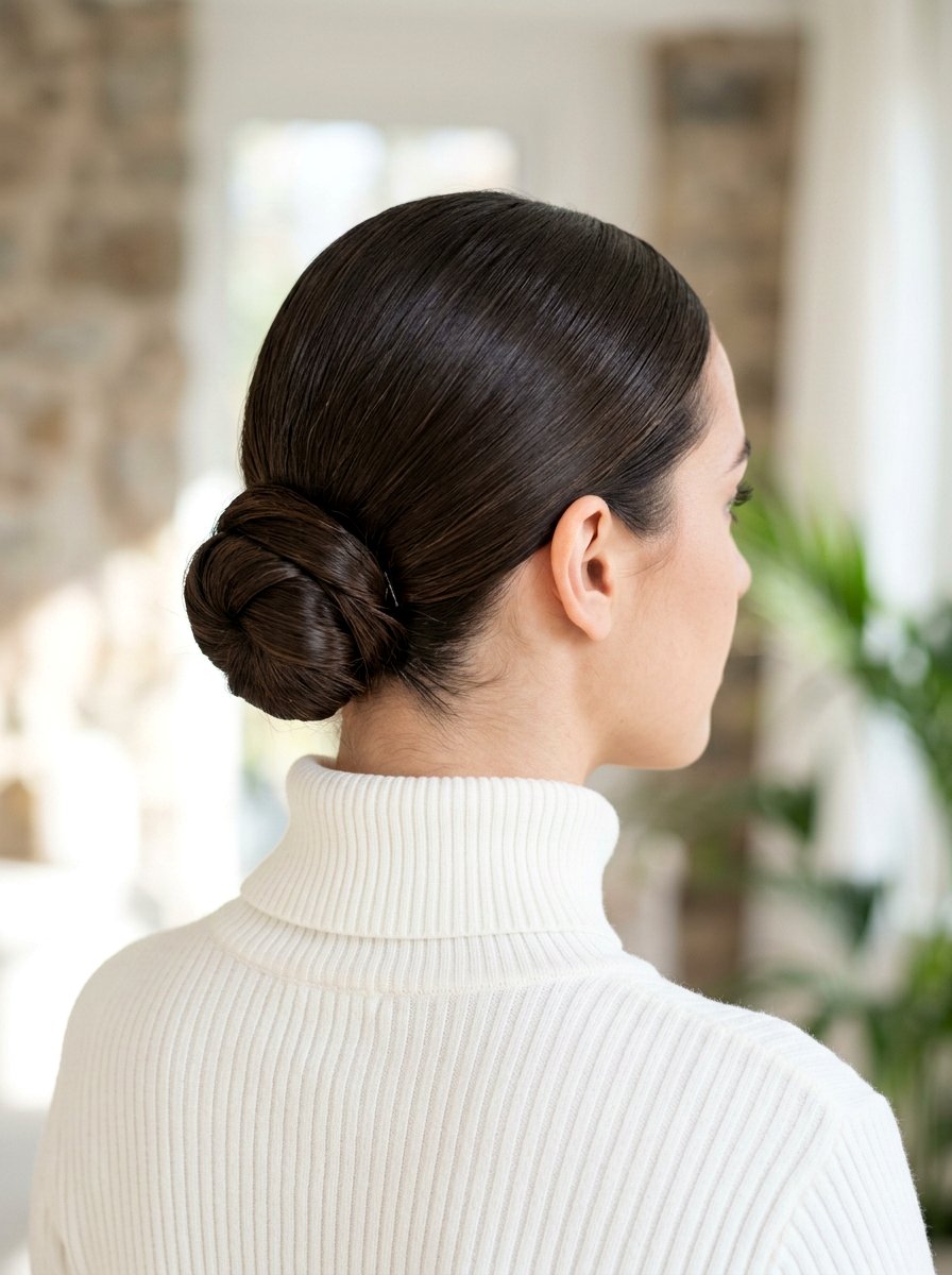 Sleek Low Bun - 20 road trip bun hairstyle - 20 road trip bun hairstyle