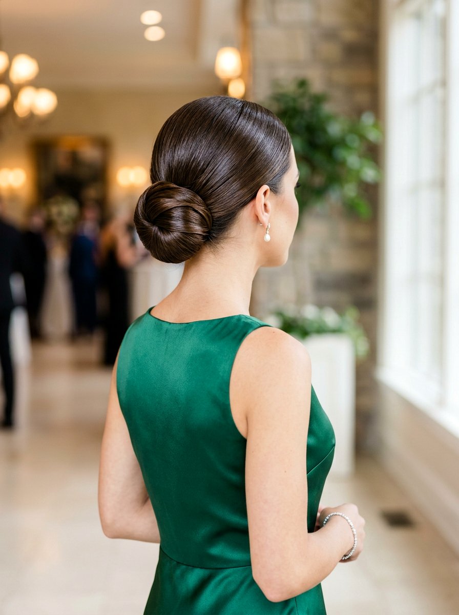 Sleek Low Bun - 20 sleek hairstyle for birthday party - 20 sleek hairstyle for birthday party