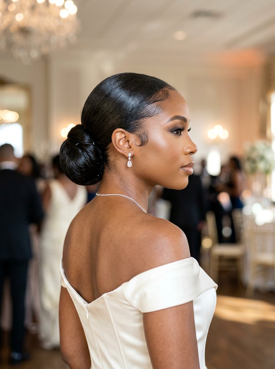 Sleek Low Bun - 20 trending hairstyle ideas for black women - 20 trending hairstyle ideas for black women