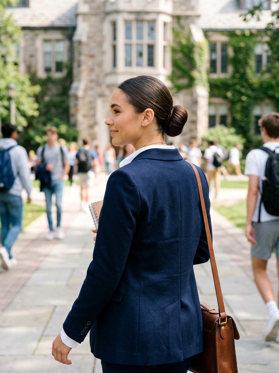 Sleek Low Bun For Class - 20 college girls low bun for class - 20 college girls low bun for class