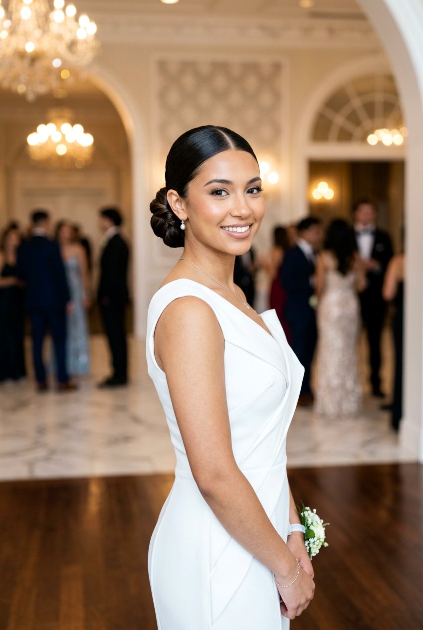 Sleek Low Bun For Prom - 20 best prom hairstyle ideas - 20 best prom hairstyle ideas