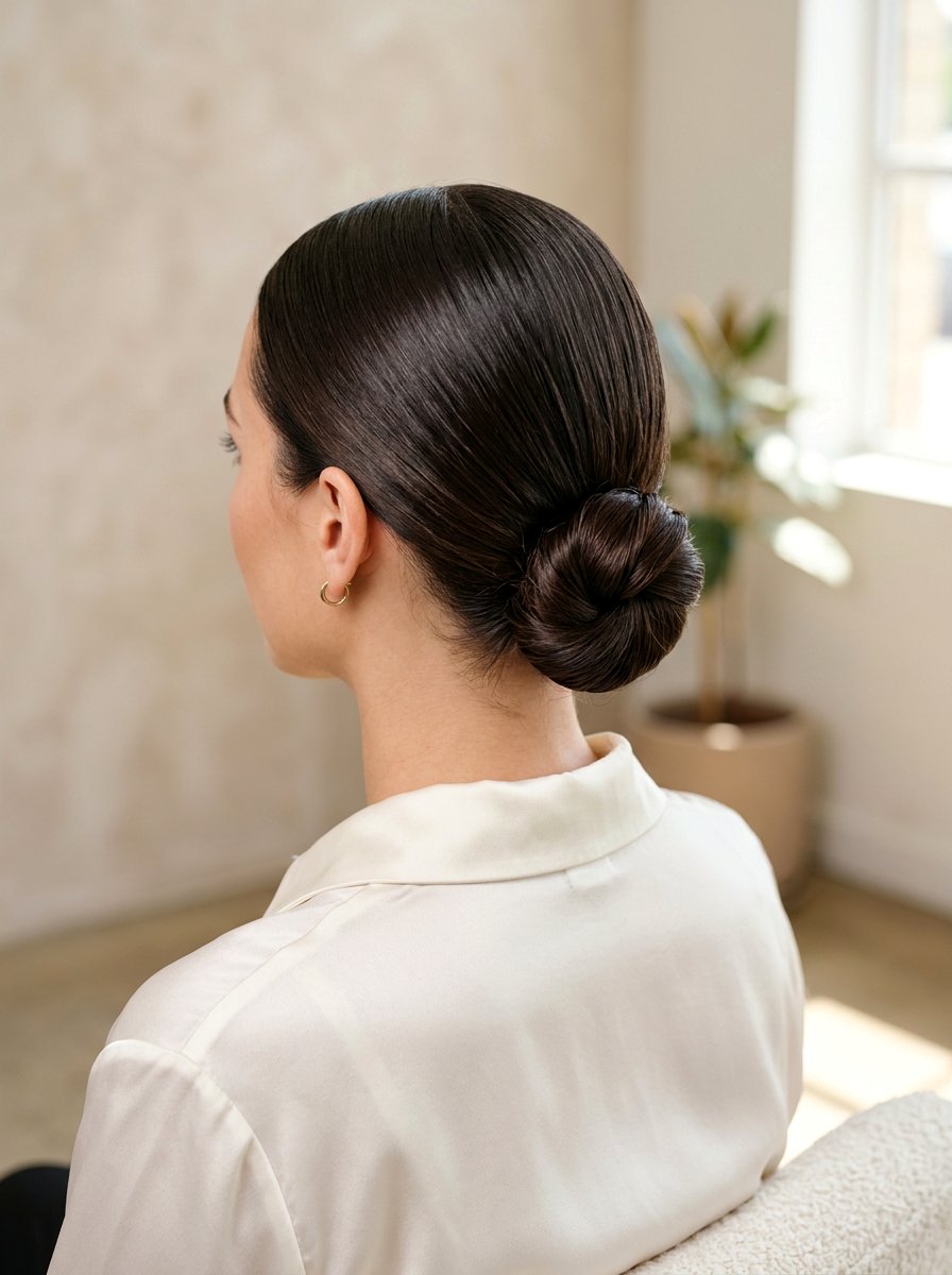 Sleek Low Bun For Straight Hair - 20 sleek hairstyle for fine straight hair - 20 sleek hairstyle for fine straight hair