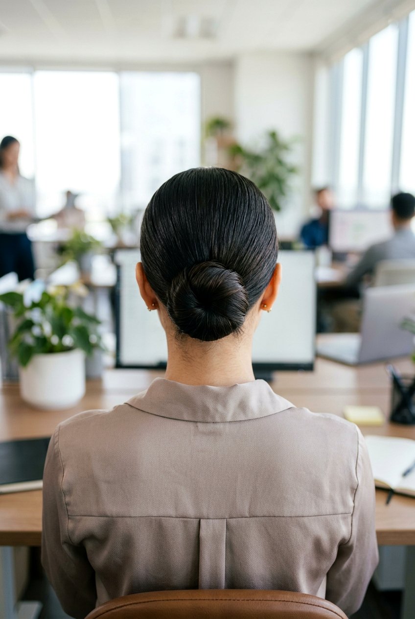 Sleek Low Bun For Work - 20 sleek work bun hairstyles - 20 sleek work bun hairstyles