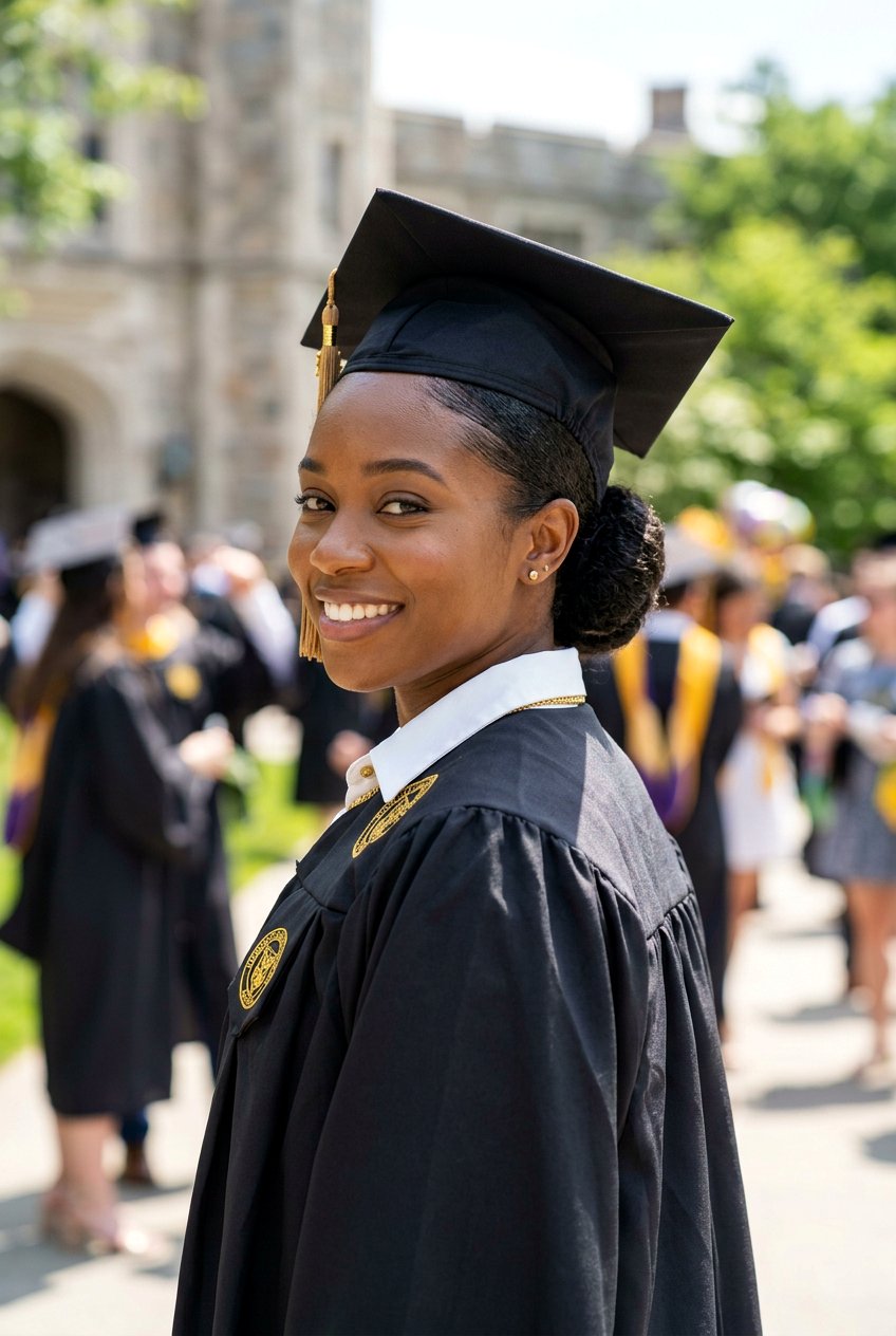 Sleek Low Bun Natural Hair - 20 graduation hairstyles for natural hair - 20 graduation hairstyles for natural hair