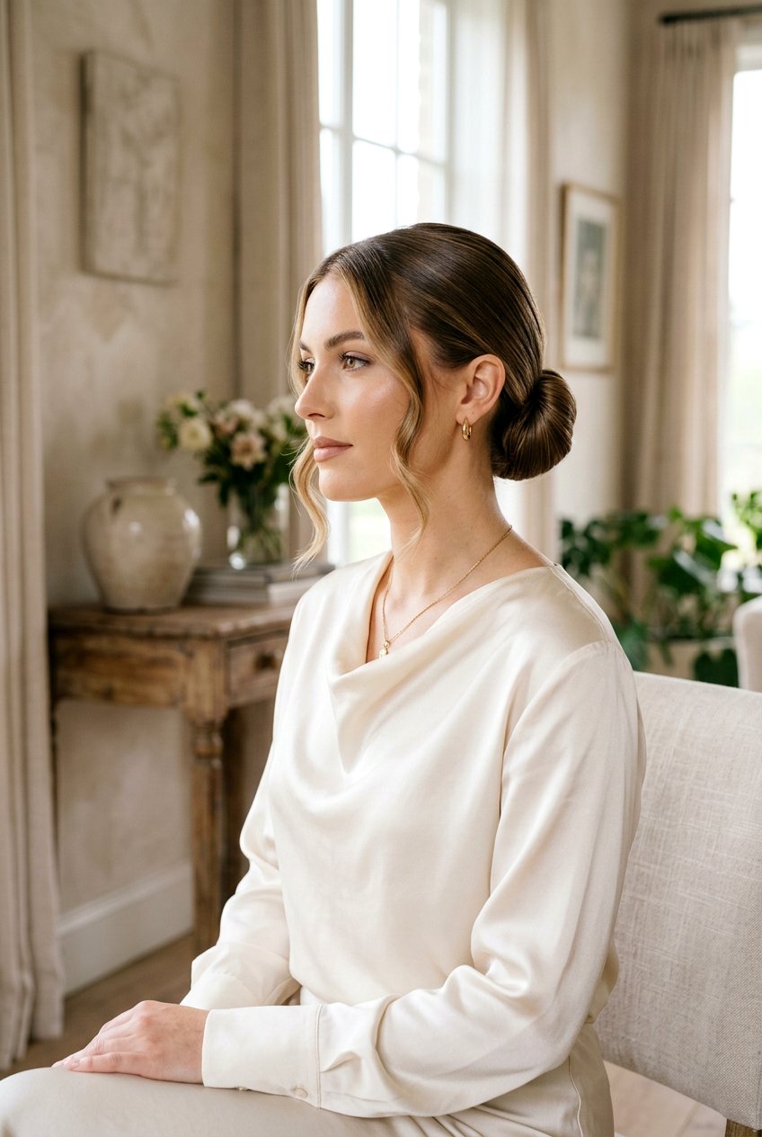 Sleek Low Bun Old Money Hairstyle - 20 old money hairstyles - 20 old money hairstyles