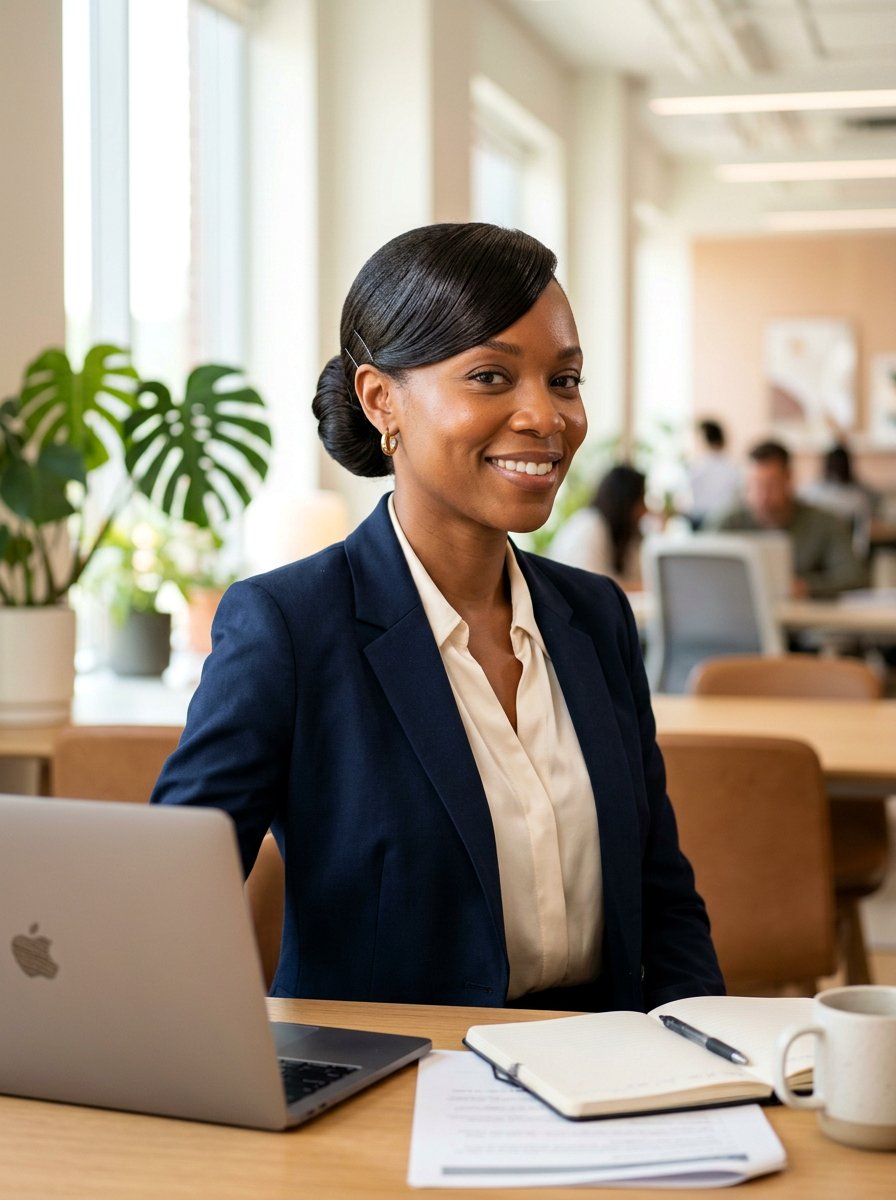 Sleek Low Bun Swoop Bangs - 20 sleek natural hair bun with swoop - 20 sleek natural hair bun with swoop