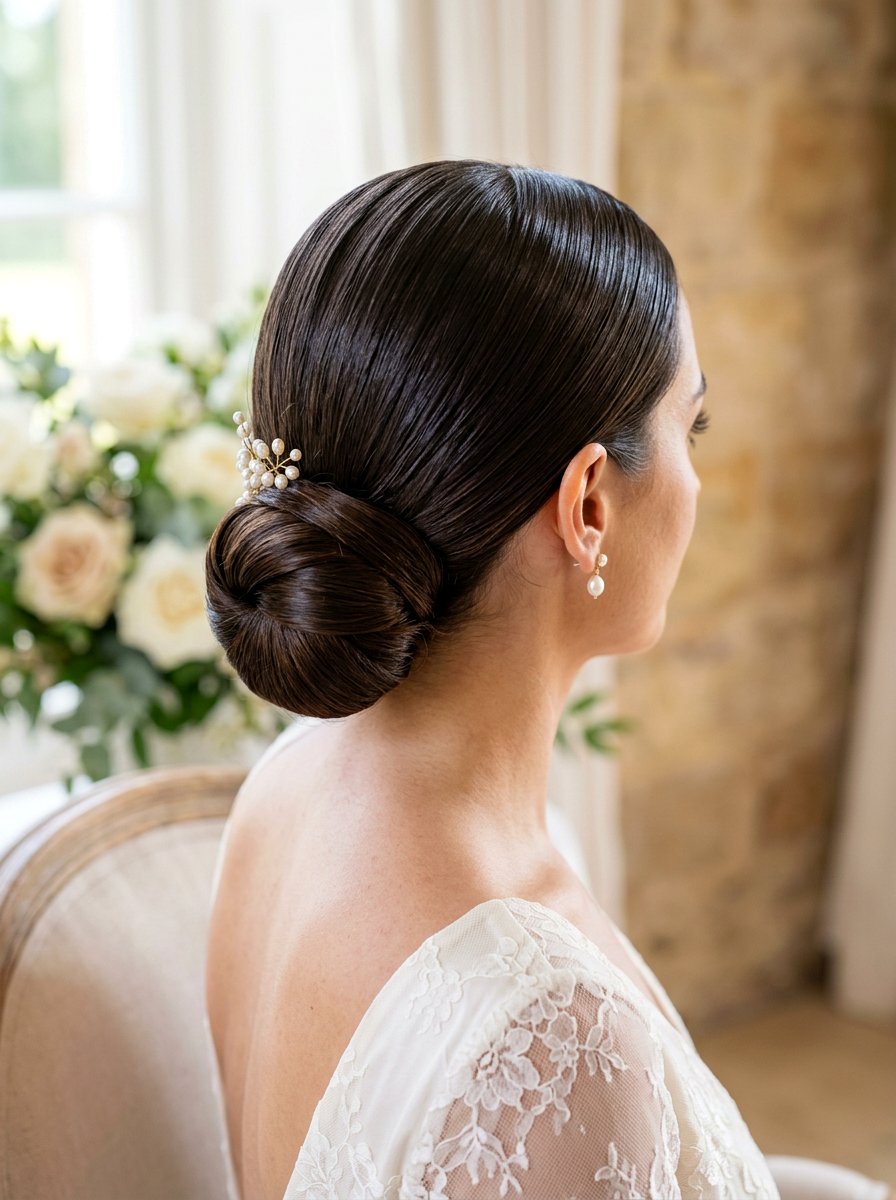 Sleek Low Bun Wedding Hair Long Thick - 20 wedding hairstyles for long thick hair - 20 wedding hairstyles for long thick hair