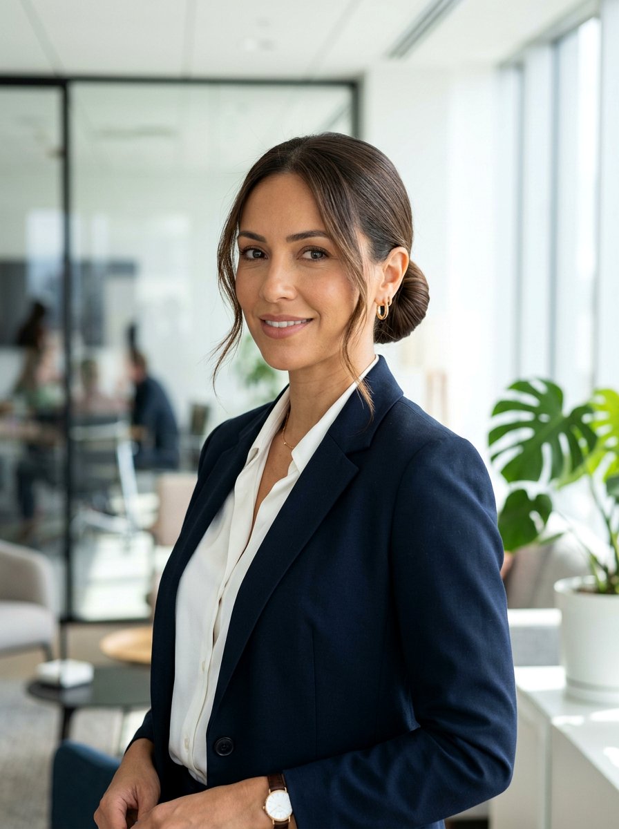 Sleek Low Bun With Face Framing Pieces - 20 soft glam hairstyle for moms - 20 soft glam hairstyle for moms