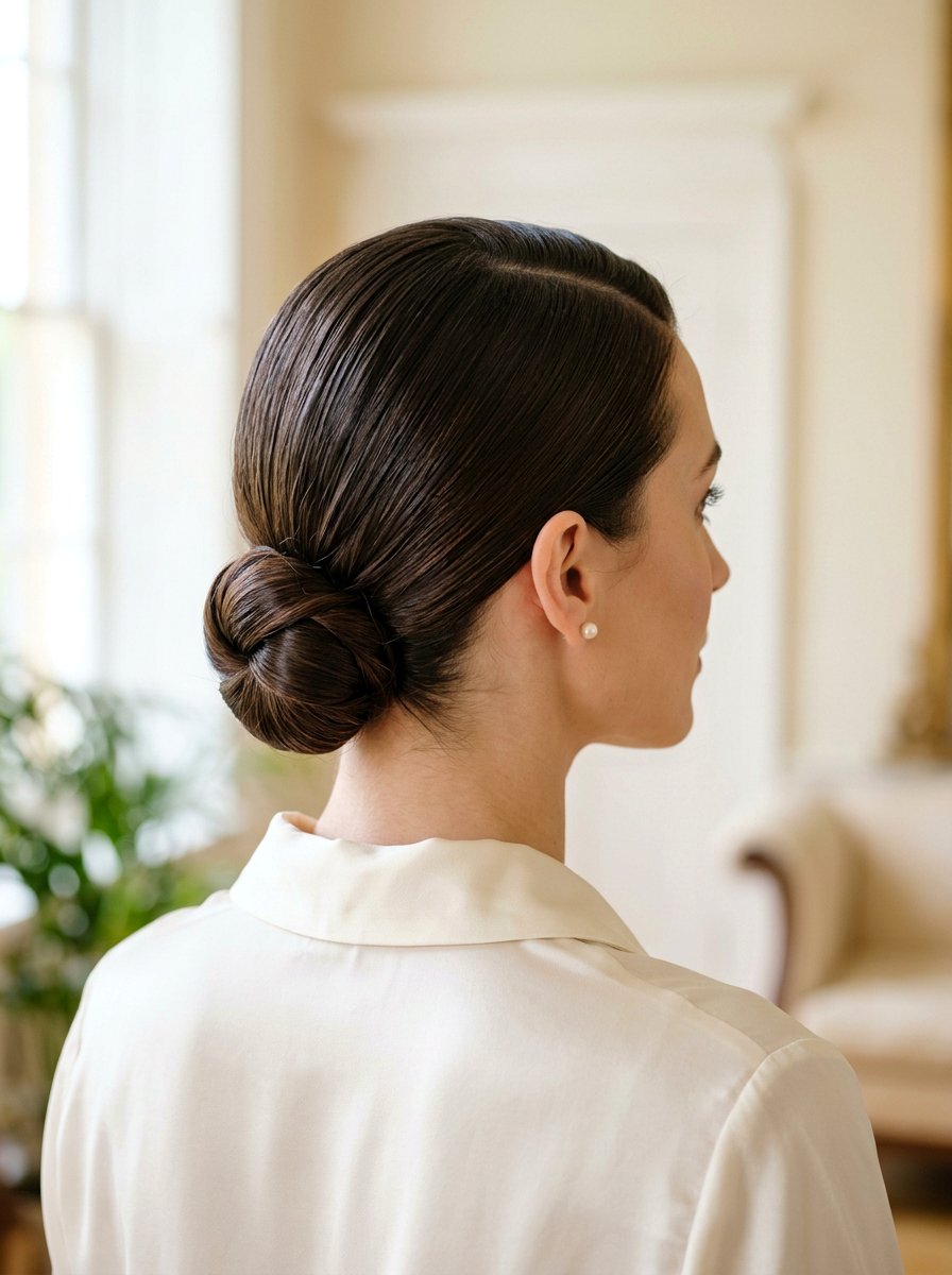 Sleek Low Chignon - 20 classy hairstyle ideas for women - 20 classy hairstyle ideas for women