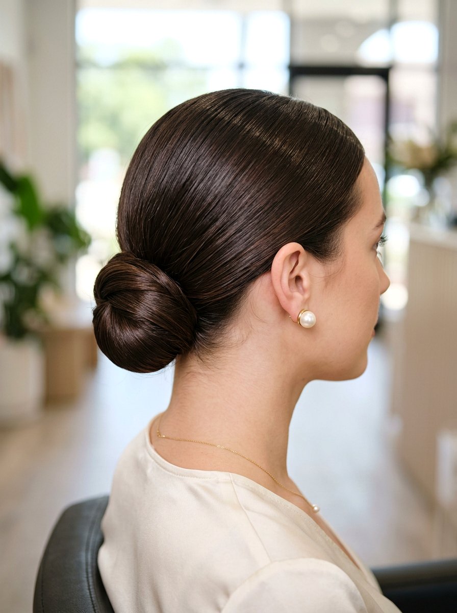 Sleek Low Chignon - 20 glamorous hairstyle ideas for women - 20 glamorous hairstyle ideas for women