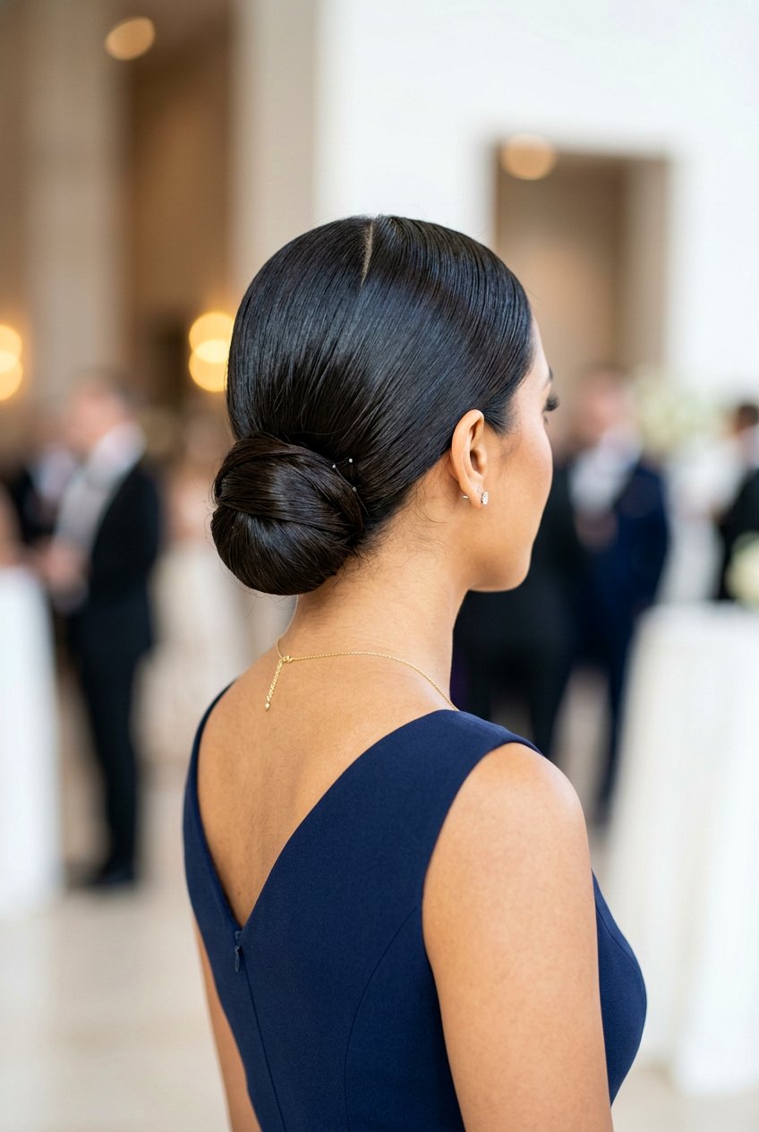 Sleek Low Chignon Bun - 20 modern low chignon - 20 modern low chignon
